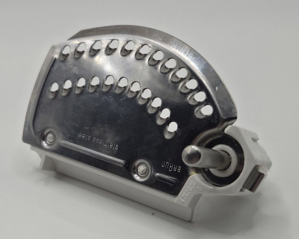 Braun Food Processor coarse shredder/grater attachment Stainless Steel- 4262 026